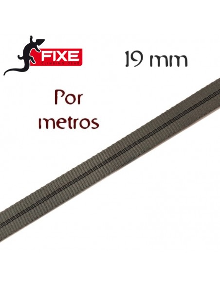 Cinta plana de Poliamida de 19 mm de ancho en color gris.