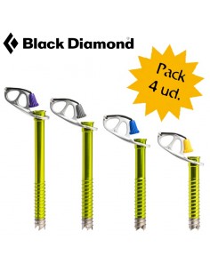 Pack 4 tornillos hielo ultralight de Black diamond