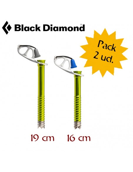Pack de dos tornillos de hielo ultralight de Black Diamond