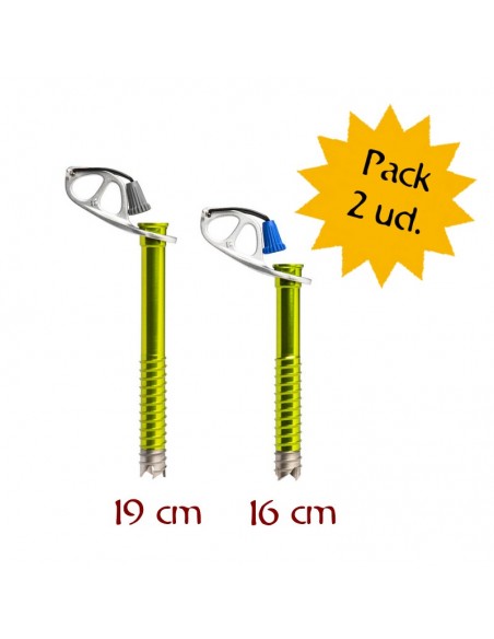 Pack de dos tornillos de hielo ultralight de Black Diamond