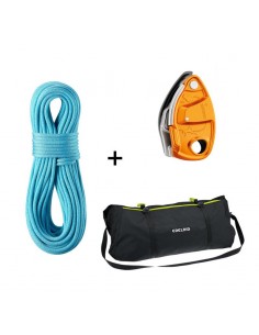Pack Grigri PLUS + cuerda Edelrid Boa (70m) + bolsa liner 2