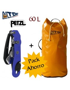 Pack ahorro de petate mas descensor Stop de Petzl