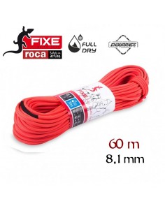 Zen 8,1mm Full Dry 60m endurance (Naranja) - cuerda para escalada en hielo y alpinismo - Fixe