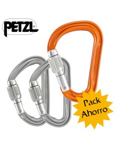 Pack 3 mosquetones petzl