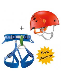 Pack arnes y casco infantil para escalada 2