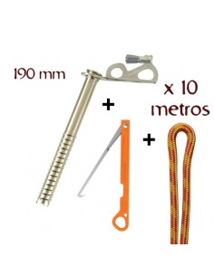 Pack Abalakov (Tornillo + gancho + cordino) 2