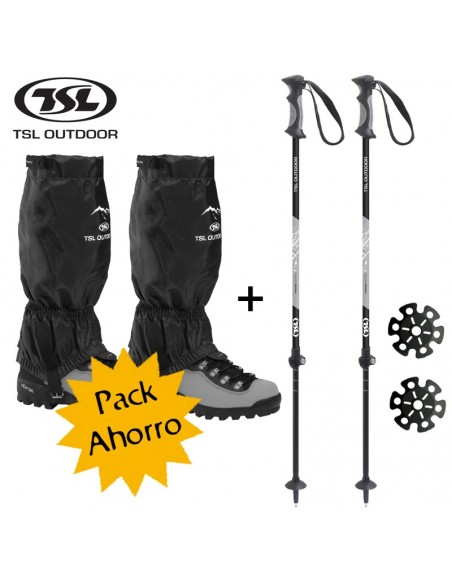 Pack bastones y polainas para nieve