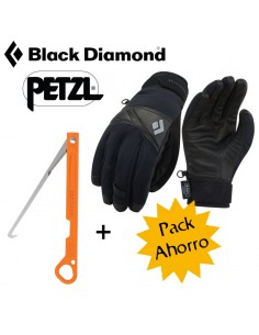 Pack guantes terminator de BD + gancho multihook de Petzl-
