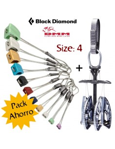 Pack ahorro camalot C4 nº 4 y set de 11 wallnuts de DMM