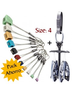 Pack ahorro camalot C4 nº 4 y set de 11 wallnuts de DMM 2