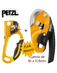 Pack ahorro de Puño ascension mas descensor Rig de Petzl