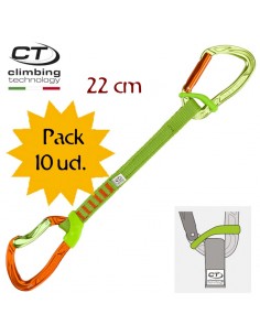 Pack 10 cintas express Nimble Fixbar set nylon de 22cm de Climbing technology