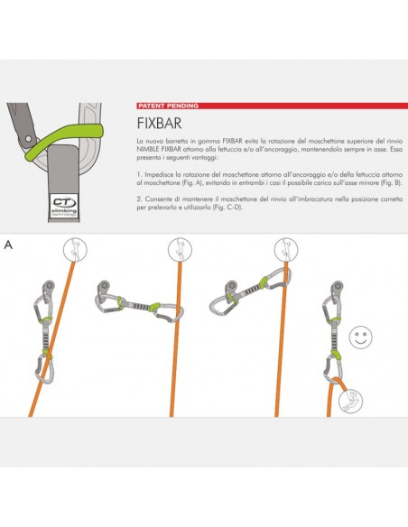 Pack 10 cintas express Nimble Fixbar set nylon de 22cm de Climbing technology