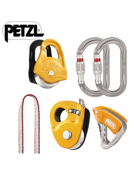 Kit secours crevasse de Petzl kit para izado y autorrescate en grietas.
