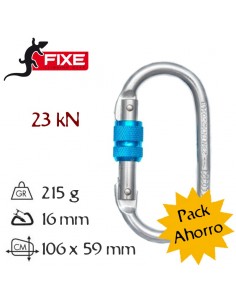 Pack de 10 mosquetones symmetric rosca de fixe