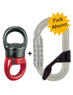 Pack oxan con captiv i eslabón giratorio Swivel L de Petzl 2