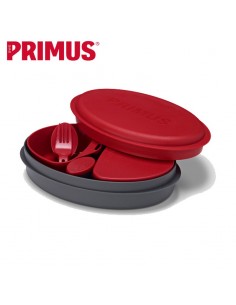 meal set red - fiambrera con 2 platos, vaso y cubiertos - primus
