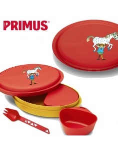 meal set pippi red - fiambrera con dos platos, vaso, cubiertos - primus