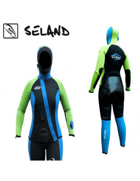 mulhacen (verde/azul/negro) - traje neopreno mujer - seland