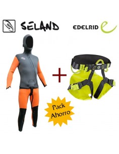 pack escalo + irupu - neopreno con arnés - seland/edelrid
