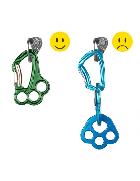 vlad twin gate - placa multianclaje con mosquetón - grivel