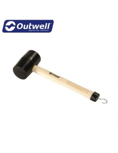 wood camping mallet 16 oz - martillo de goma - outwell
