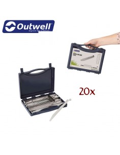 super u-peg box - 20 piquetas con extractor - outwell