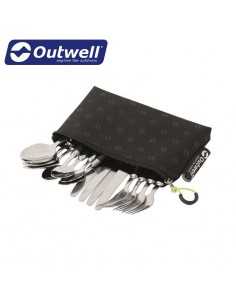 pouch cutlery set - juego 4 cubiertos con bolsa - outwell
