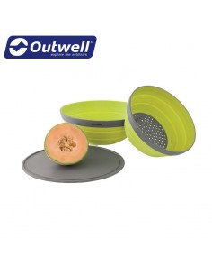 collaps bowl & colander set (lima) - cuenco + colador plegables - outwell