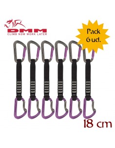 pack 6 shadow 18 cm (titanium/purple) - cintas express nylon - dmm