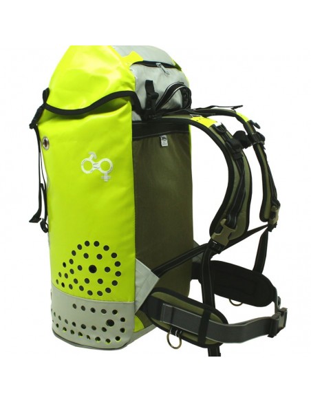 chichín 40+2 verde fluor - mochila barrancos mujer - rodcle