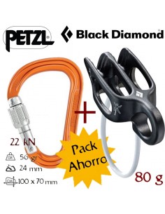 pack atc-guide + mosquetón attache - blackdiamond/petzl