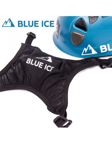 helmet holder - malla portacascos - blue ice
