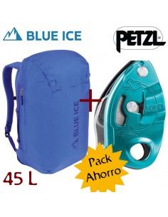 pack octopus + grigri - mochila portamaterial con grigri - blue ice/petzl