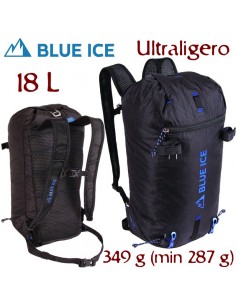 dragonfly 18l (black) - mochila alpinismo ultraligera - blue ice