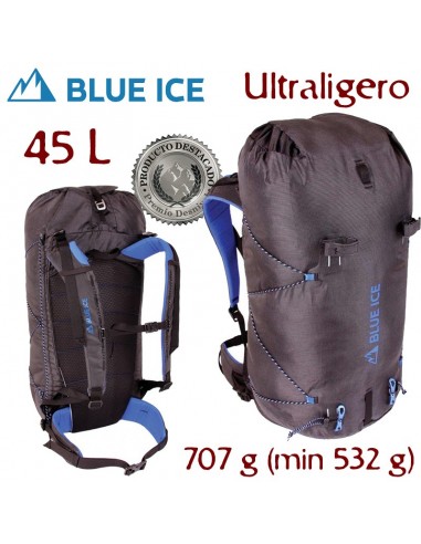 dragonfly 45l (black) - mochila alpinismo ultraligera - blue ice