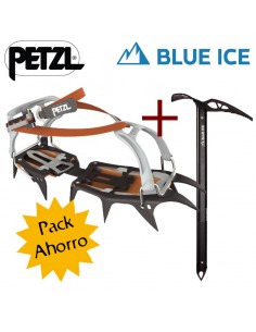 pack crampones vasak flexlock + piolet blackbird - Petzl/Blue Ice