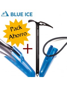 pack piolet blackbird con protectores - blue ice