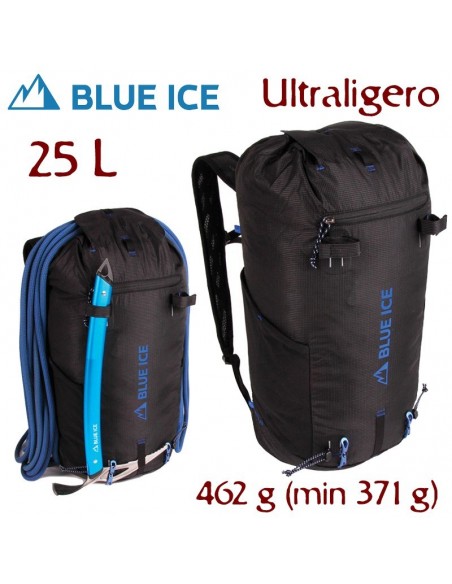 pack mochila dragonfly 25l (black) + arnés choucas pro - blue ice