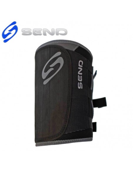 rodillera/muslera hebilla large slim (black) - send