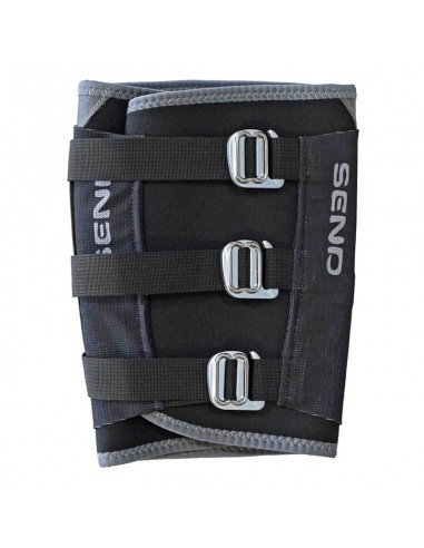 rodillera/muslera hebilla large slim (black) - send