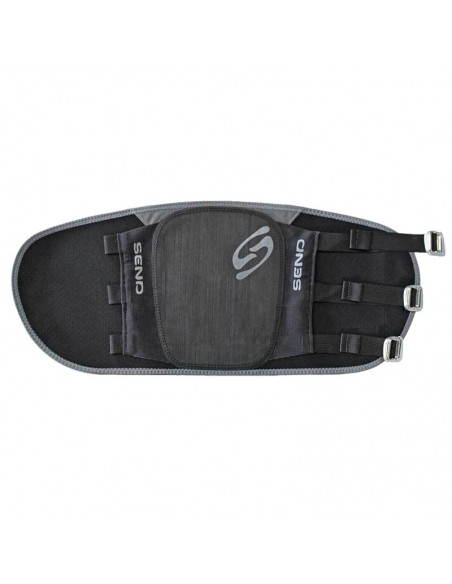 rodillera/muslera hebilla large slim (black) - send