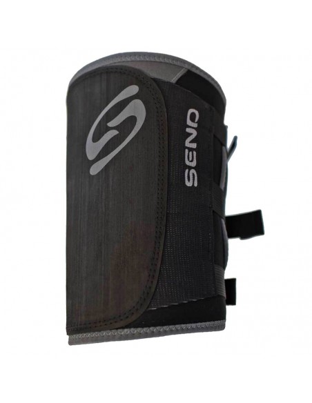 rodillera/muslera hebilla large slim (black) - send