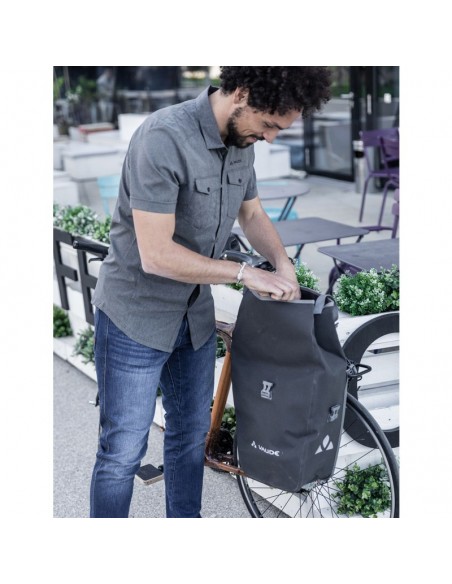 aqua back deluxe (olive) 48l - alforjas traseras (2 piezas de 24l) - vaude