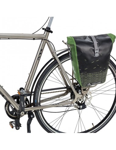 aqua back print single (black/green) - alforja trasera 24l - vaude