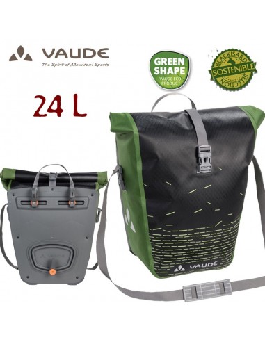 aqua back print single (black/green) - alforja trasera 24l - vaude