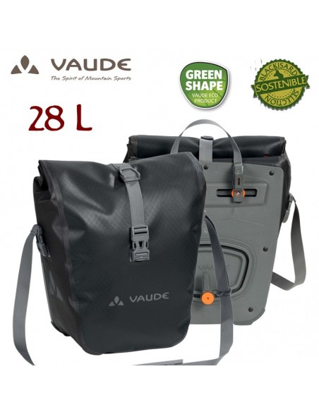 aqua front (black) 28l - alforjas delanteras (2 piezas) - vaude
