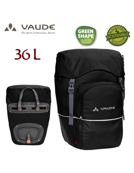 road master front (black) - alforjas delanteras 2 piezas de 18l - vaude