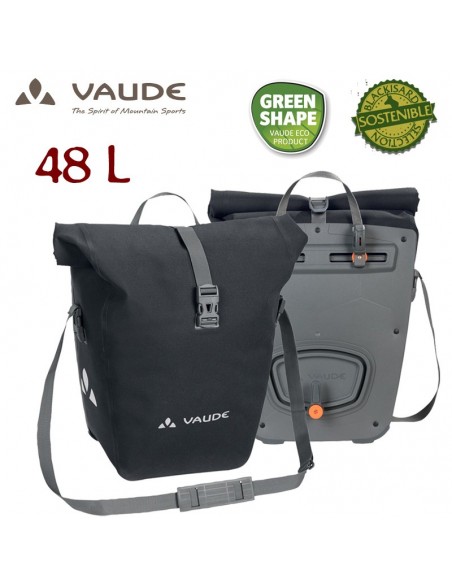 aqua back deluxe (black) 48l - alforjas traseras (2 piezas de 24l) - vaude