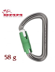 shadow locksafe (titanium/green) - mosquetón asimétrico 3 movimientos - dmm